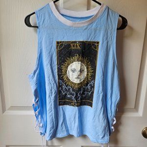 Cropped Tarot Card Graphic Top Size XXL